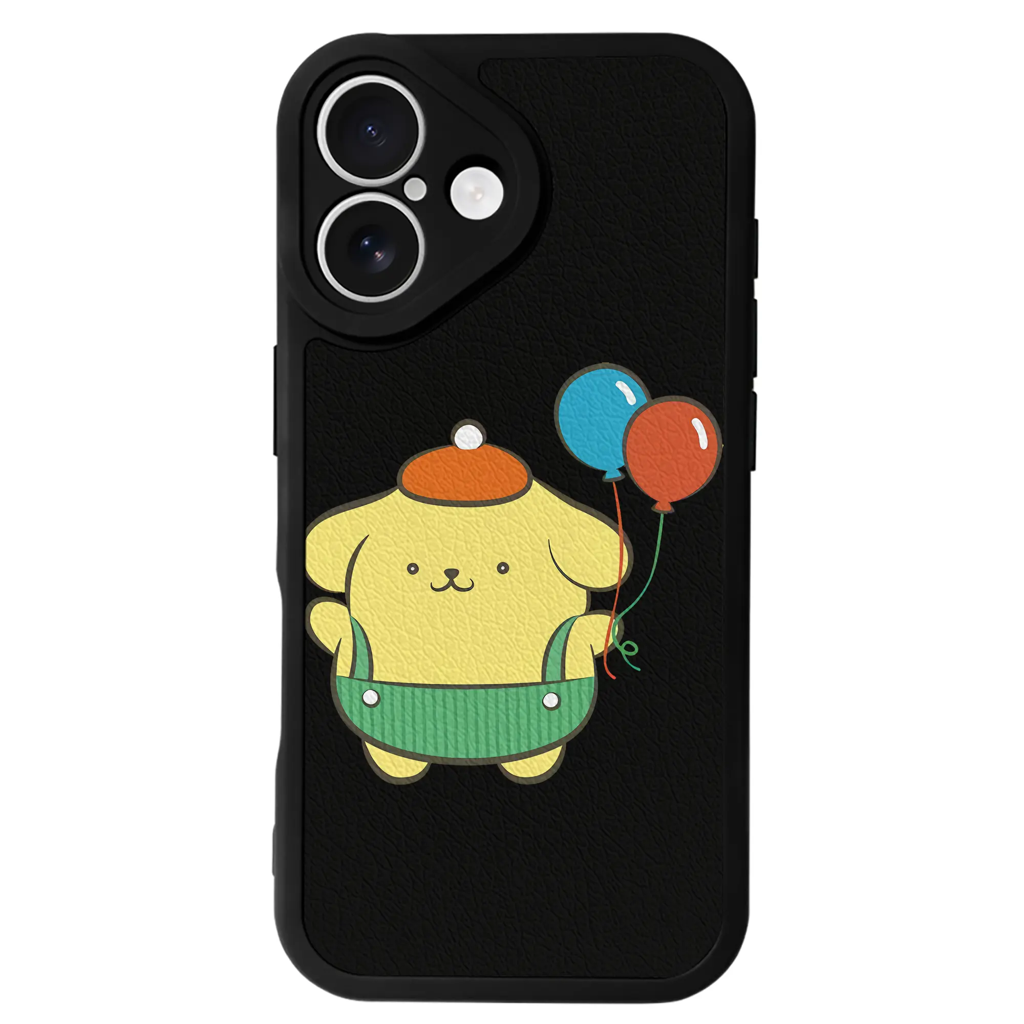 サンリオ グッズ,ポムポムプリン - IPhone 16シリーズ対応 ・ シリコンスマホケース ・ レザー調 ・ 高精度フィット ・ 耐衝撃 ・ ワイヤレス充電対応 ・ 精密カット